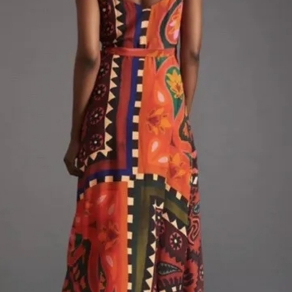 FARM RIO ANTHROPOLOGIE WRAP DRESS PETITE SIZE XS NWT - Picture 3 of 8